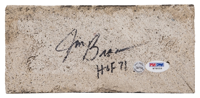Jim Brown Signed Cleveland Municipal Stadium Brick (PSA/DNA)